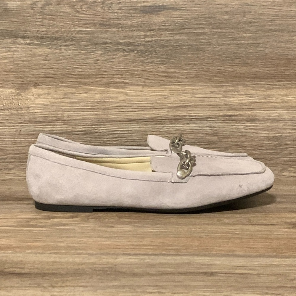 Calvin Klein Womens Elanna Leather Slip On Loafers Gray Women's Shoes